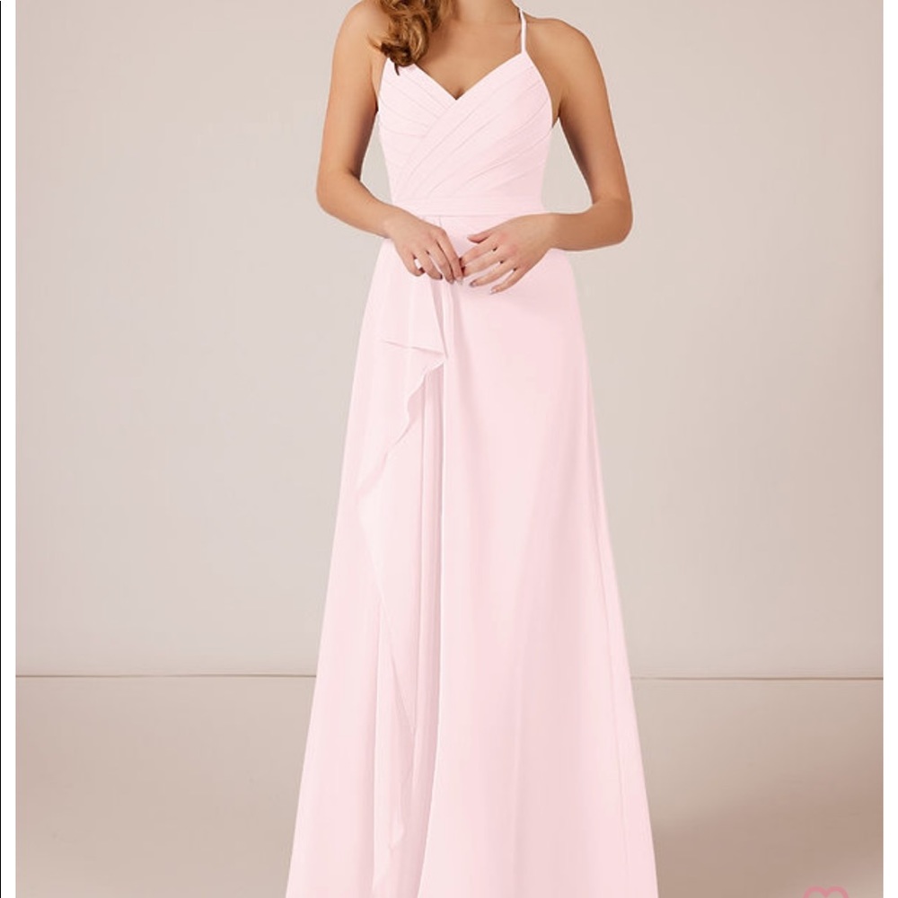 Azazie Blushing Pink Bridesmaid Dress